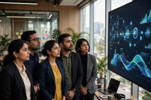 Indian data and AI engineering team reviewing production data pipelines